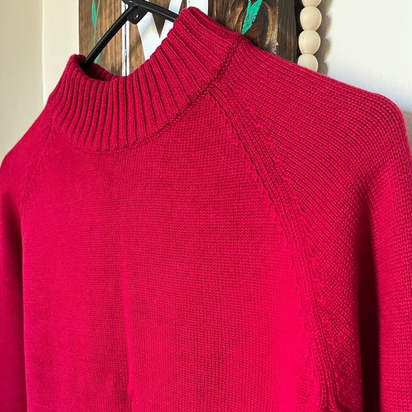 Jeanne Pierre Red Crew Neck Pull-On Sweater, Medium Weight, Women’s Sz S - Picture 4 of 14